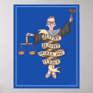 RBG "Gerechtigkeit, Gerechtigkeit und Verfolgung"  Poster