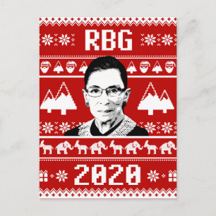 RBG-Hässlicher-Weihnachtspullover Feiertagspostkarte