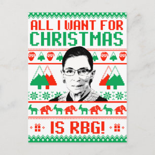 RBG-hässlicher-Weihnachtspullover Feiertagspostkarte