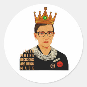 RBG I Dissent Ruth Bader Ginsburg Runder Aufkleber