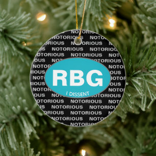 RBG Notoring I Dissent Custom Christmas Keramik Ornament
