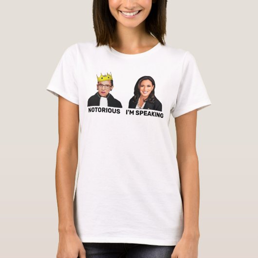 RBG Notorious Kamala Harris Ich spreche T-Shirt (Vorderseite)