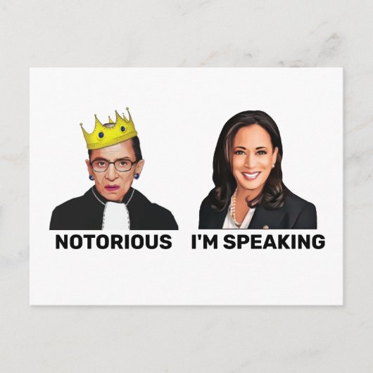 RBG Notorious Kamala Harris I'm Speaking Postkarte (Vorderseite)