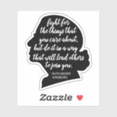 RBG Quotes, Ginsburg Zitat, Ruth Bader Ginsburg Aufkleber (Blatt)