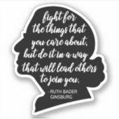 RBG Quotes, Ginsburg Zitat, Ruth Bader Ginsburg Aufkleber (Vorderseite)
