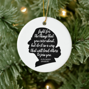 RBG Quotes, Ginsburg Zitat, Ruth Bader Ginsburg Keramik Ornament