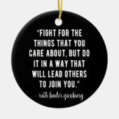 RBG Quotes, RBG, Ruth Bader, Ruth Bader Ginsburg Keramik Ornament (Vorne)