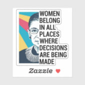 Rbg Quotes, Ruth Bader Ginsburg Zitat Aufkleber (Blatt)