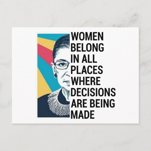 Rbg Quotes, Ruth Bader Ginsburg Zitat Postkarte (Vorderseite)