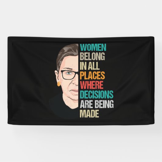 RBG, RBG Quote, Ruth Bader Ginsburg Banner (Horizontal)