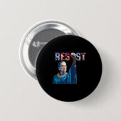 Rbg Resist Feminist Funny Zitat Button (Vorne & Hinten)
