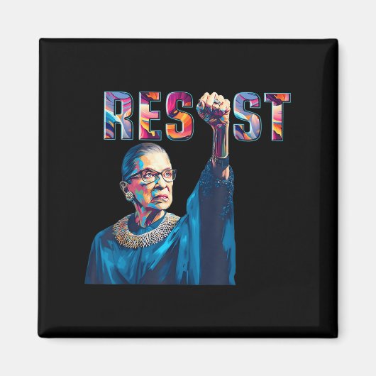 Rbg Resist Feminist Funny Zitat Magnet (Vorne)
