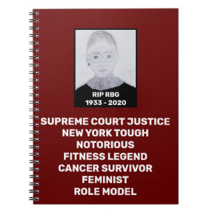 RBG RIP Ruth Bader Ginsburg Tribute Crimson Notizblock