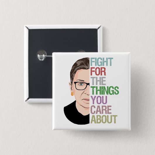 RBG Ruth Bader Ginsburg Button (Vorne & Hinten)