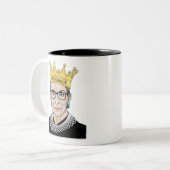 RBG Ruth Bader Ginsburg Feministischer Power Zweifarbige Tasse (Vorderseite Links)