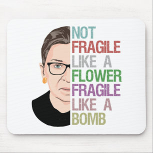 RBG Ruth Bader Ginsburg fragil wie eine Blume Mousepad