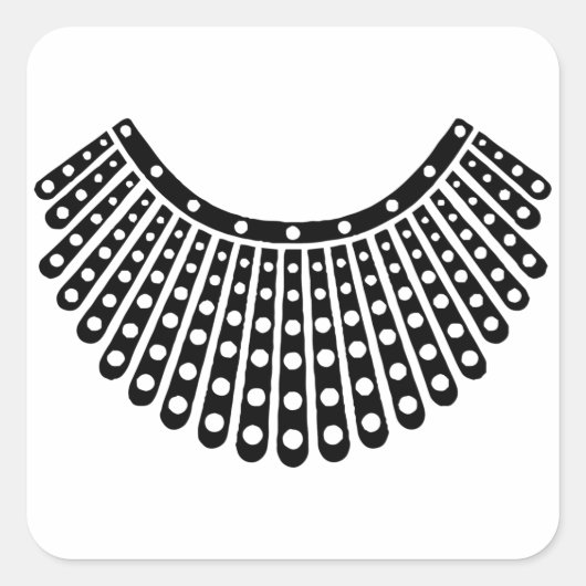 RBG Ruth Bader Ginsburg Glitzer Favorite Collar Quadratischer Aufkleber (Vorderseite)
