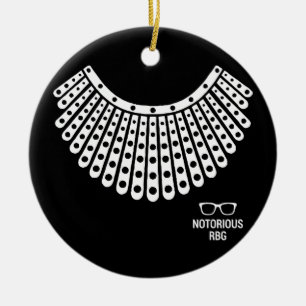 RBG, Ruth Bader Ginsburg, Notorious RBG Keramik Ornament