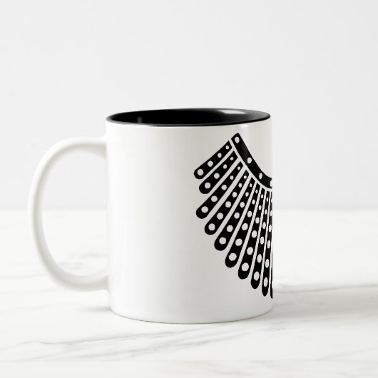 RBG, Ruth Bader Ginsburg, RBG Collar Zweifarbige Tasse (Links)