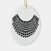 RBG, Ruth Bader Ginsburg, RBG-Kragen Keramik Ornament (Rechts)