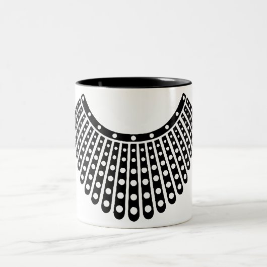 RBG Ruth Bader Ginsburg Verleger Collar Zweifarbige Tasse (Mittel)