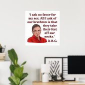 RBG Ruth Bader Ginsburg Zitat Feminis Women Rights Poster (Heimbüro)