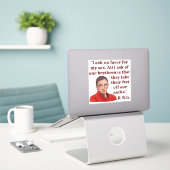 RBG Ruth Bader Ginsburg Zitat Feministin Richtige  Aufkleber (Laptop auf Schreibtisch)