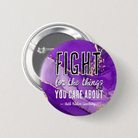 RBG Ruth Bader Ginsburg zitiert feministische Libe Button (Vorne & Hinten)