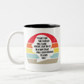 RBG, Ruth Bader Ginsburg Zweifarbige Tasse (Links)