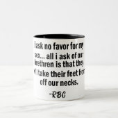 RBG, Ruth Badger Ginsburg, starke Frau Zweifarbige Tasse (Mittel)