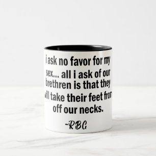 RBG, Ruth Badger Ginsburg, starke Frau Zweifarbige Tasse