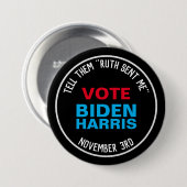 RBG Ruth SENT Me BIDEN HARRIS 2020 Button (Vorne & Hinten)