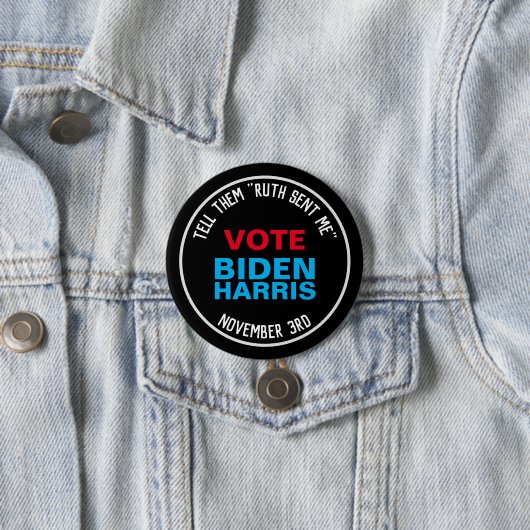 RBG Ruth SENT Me BIDEN HARRIS 2020 Button (Beispiel)