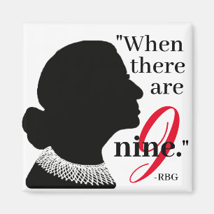 RBG-Silhouette bei neun Zitatmagneten Magnet