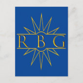 Rbg Sweat Golden Design Postkarte (Vorderseite)
