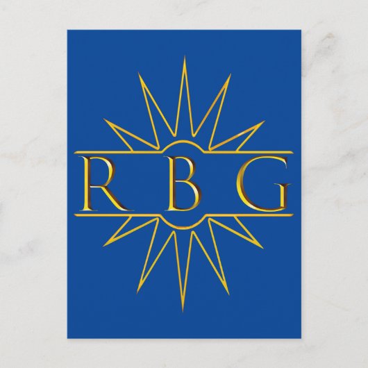 Rbg Sweat Golden Design Postkarte (Vorderseite)