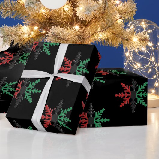 RBG UNIA Afrikanisch-amerikanischer Kwanzaa Schnee Geschenkpapier (Feiertage)