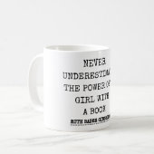 RBG, unterschätzen niemals den Power eines Mädchen Kaffeetasse (Vorderseite Links)
