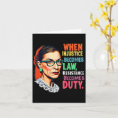 Rbg, wenn Ungerechtigkeit Rechtswiderstand wird Karte (Gelbe Blume)