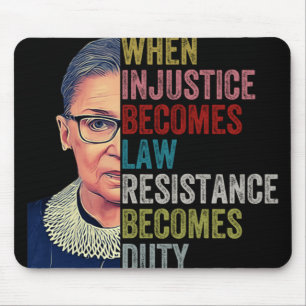 Rbg, wenn Ungerechtigkeit Rechtswiderstand wird Mousepad