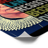 Rbg, wenn Ungerechtigkeit Rechtswiderstand wird Poster (Ecke)
