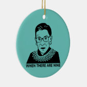 RBG-Zitat bei neun Keramik Ornament (Rechts)