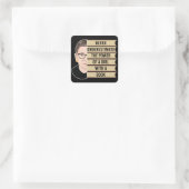 RBG-Zitat: Unterschätzen Sie niemals den Power ein Quadratischer Aufkleber (Tasche)