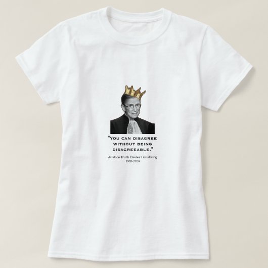 RBG, Zitat, weiß T-Shirt (Design vorne)