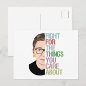 RBG-Zitate, Kämpfe um Dinge, die Ihnen wichtig sin Postkarte (Vorne/Hinten)