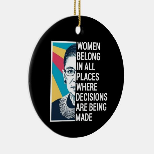 Rbg Zitate, Ruth Bader Ginsburg Zitat Keramik Ornament (Rechts)