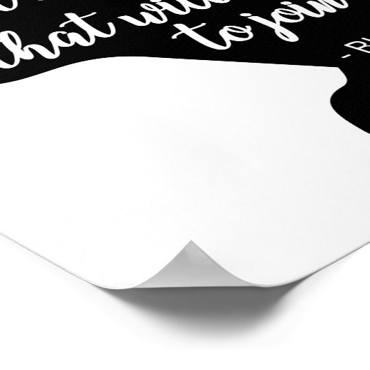 RBG zitiert, Ginsburg zitiert, Ruth Bader Ginsburg Poster (Ecke)