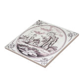 RBT03 Delft biblisches Mangan-rote Keramik-Fliese Fliese (Seite)