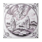 RBT14 Delft Biblical Blue oder Deep Red Keramik Ti Fliese (Vorderseite)