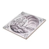 RBT17 Delft biblisches Mangan-rote Keramik-Fliese Fliese (Seite)